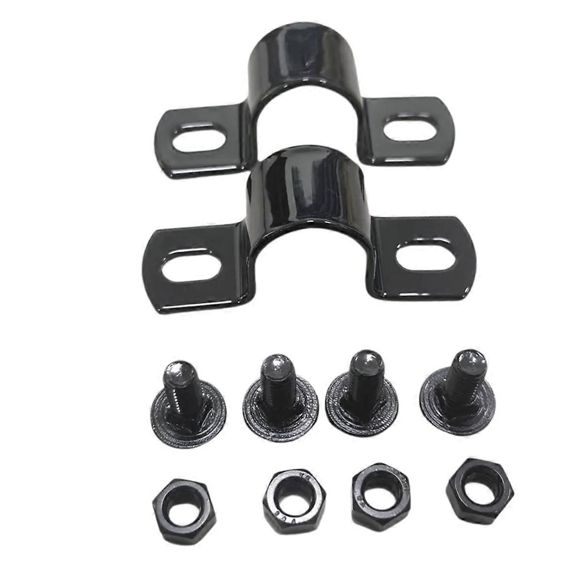 1Set Motorcycle Black Rear Mount U-Clamp Kit for 