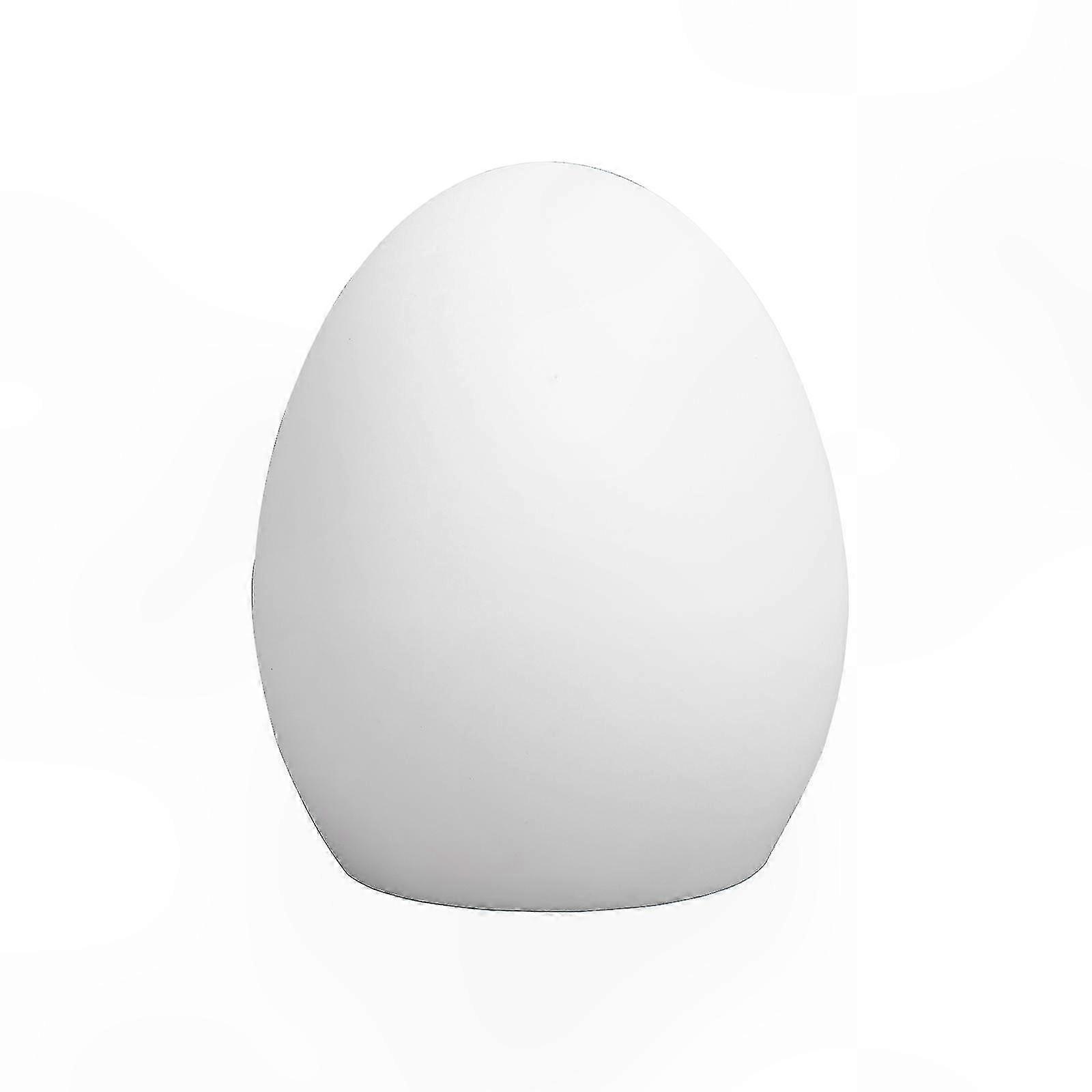 White Egg-Shaped Night Light with Eye Protection Feature Silicone LED Table Lamp for Home Decor and Party Gifts