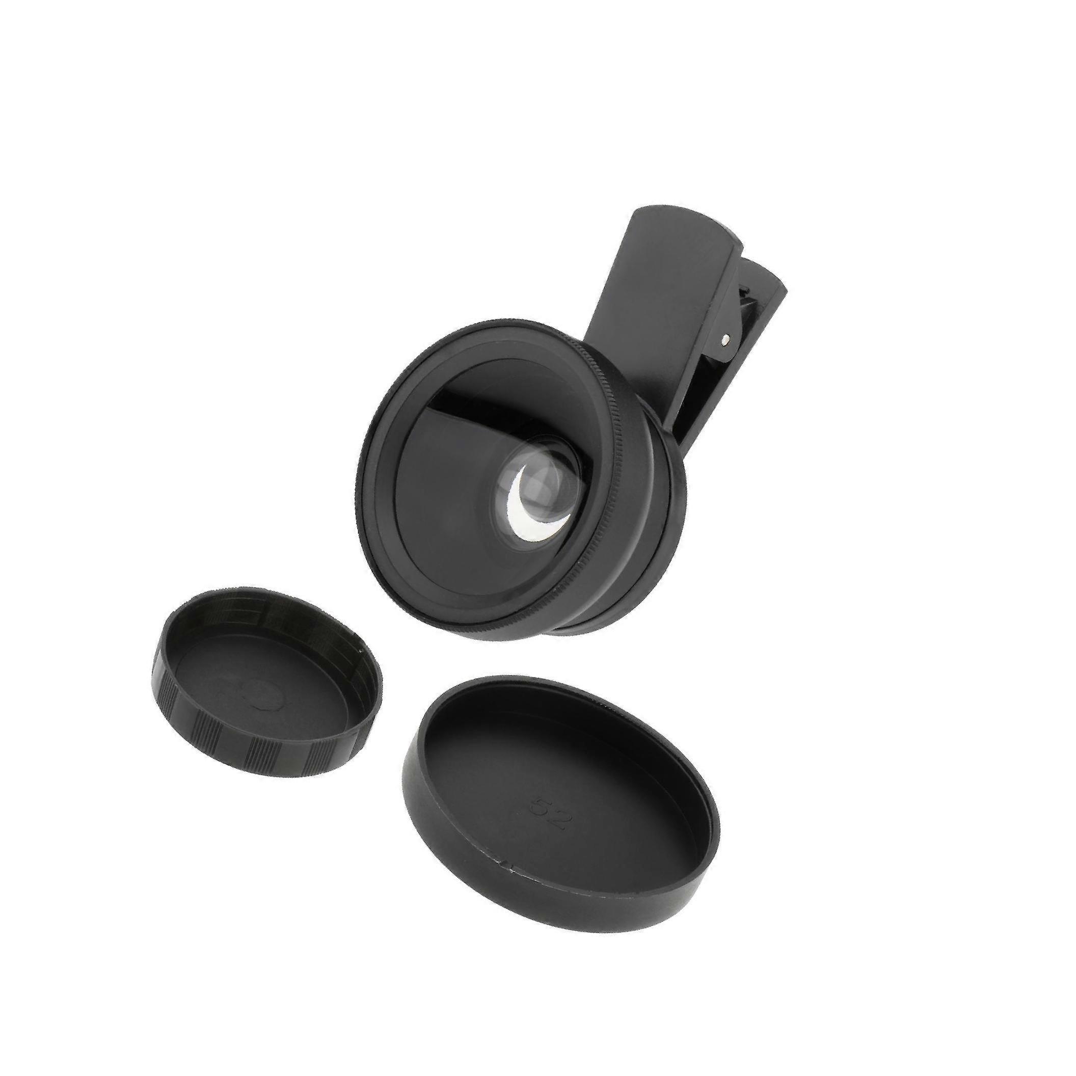 Portable 2-in-1 Phone Camera Lens for Macro and Wide Angle Lens Clip Carry Pouch
