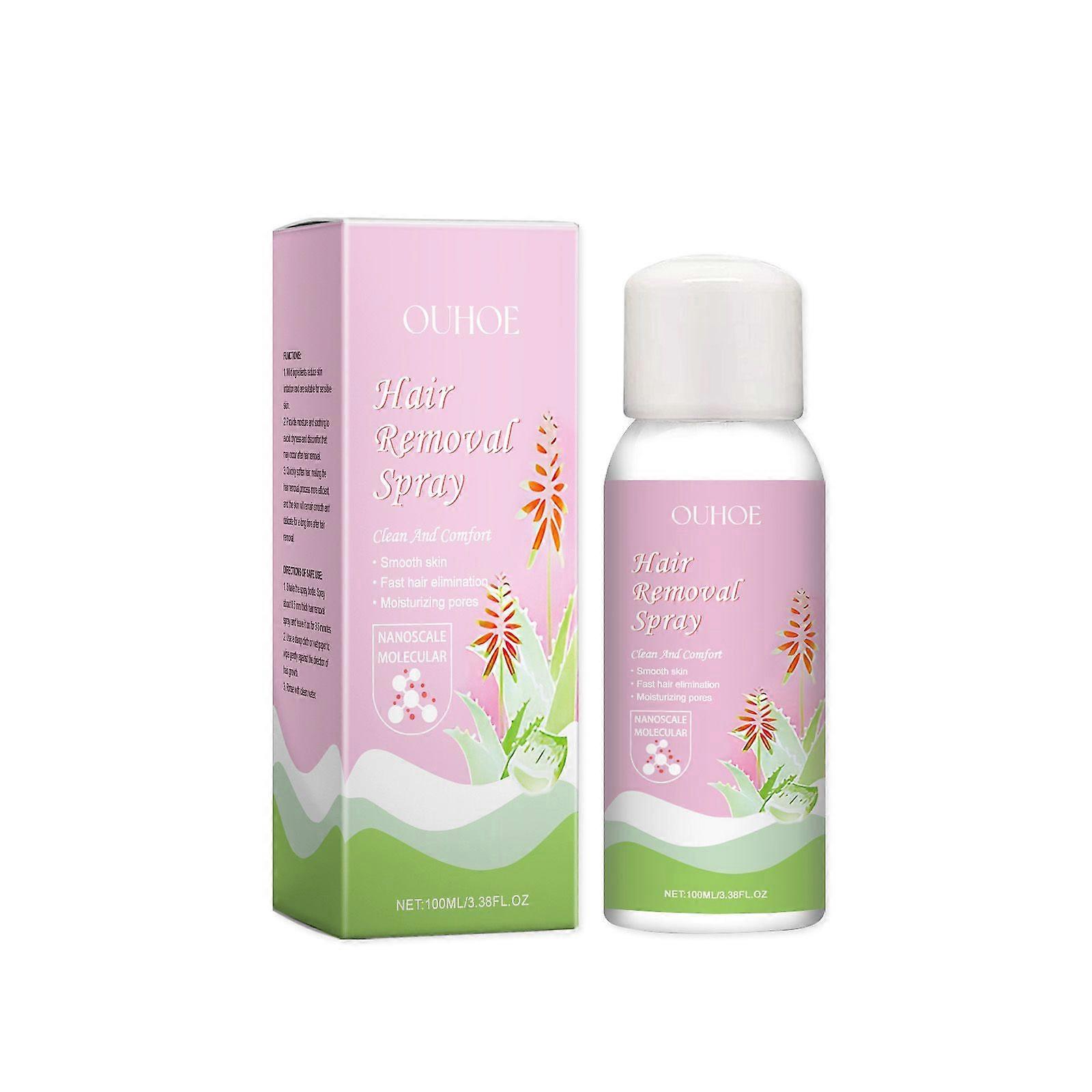 OUHOE Gentle Hair Removal Mousse Spray, Leg Hair Armpit Hair Body Smooth Skin Cleansing Mousse Skin Spray