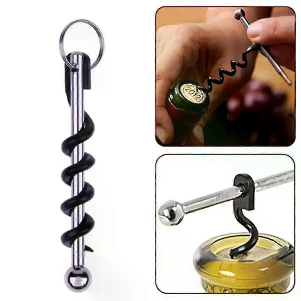 Bottle Opener Outdoor Mini EDC Cork Screw Red Wine Bottle Opener Keyring Tool Multi-functional Camping Survival Equipment Tool