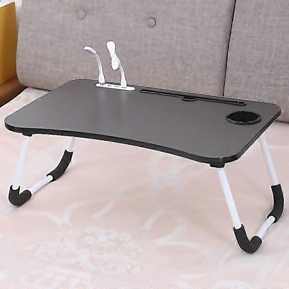 For Usb Folding Computer Desk With Fan Lamp Size 60x40x28cm