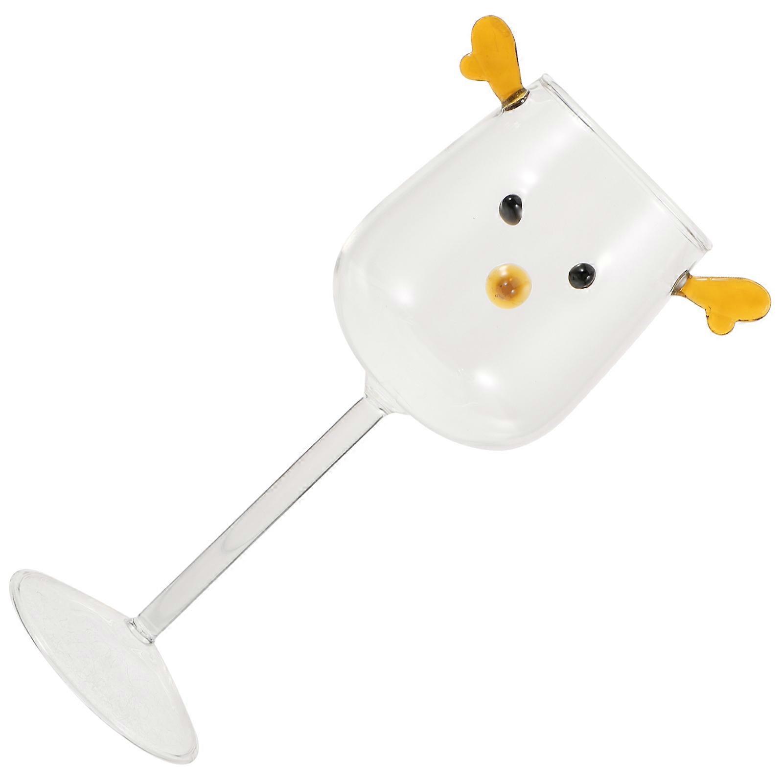 Glass Cup Cartoon Drinking Glass for Home Use 2Pcs Assorted