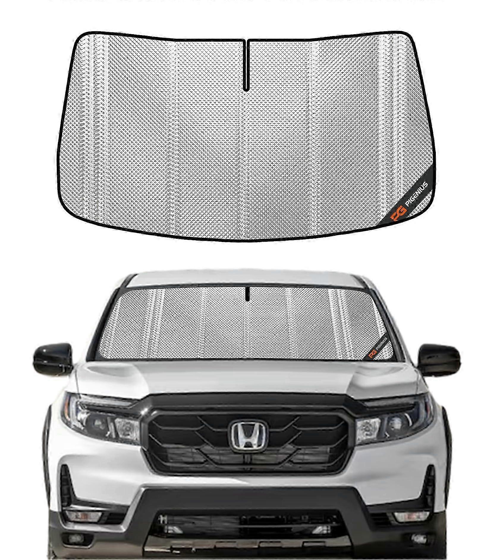 25-26 Windshield Sun Shade for 2019 Honda Passport, 2016 Pilot, 2017 Ridgeline with Honda Sensing Camera. Full Front Window Sunshade Coverage
