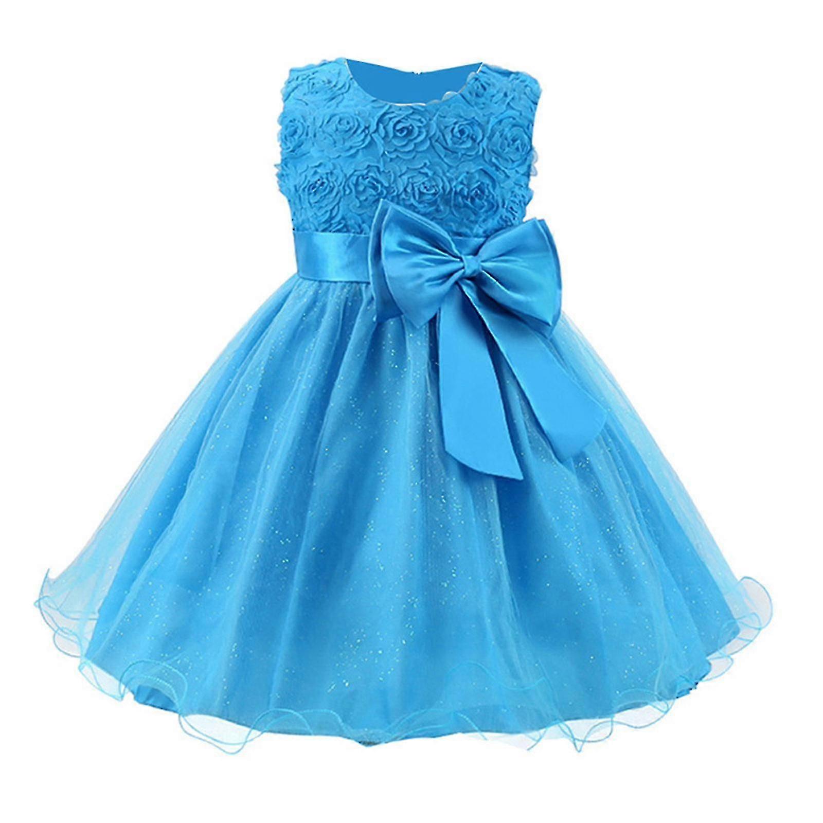 Tüll Blumenmädchenkleid für Hochzeitsfeier, Brautjungfernkleid