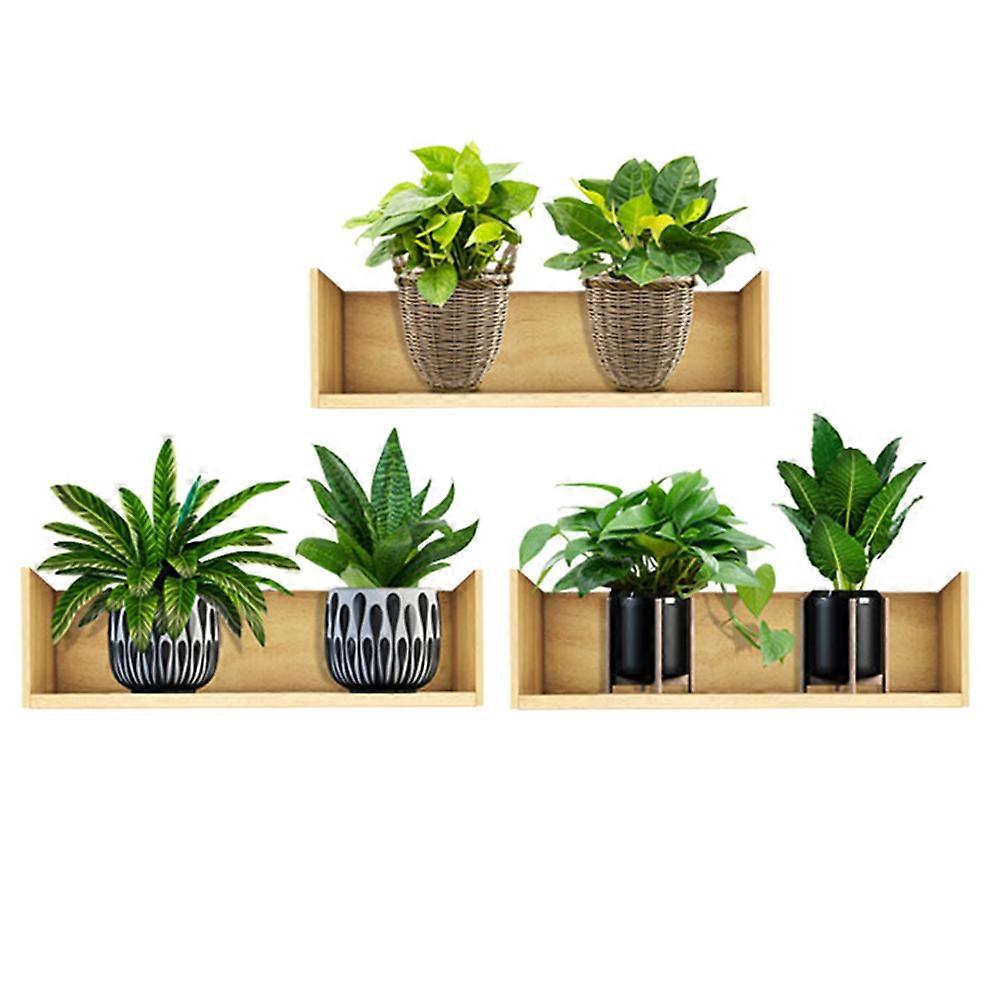 Room Wallpaper Wall Decals with Plants for Decoration 3 Sheets