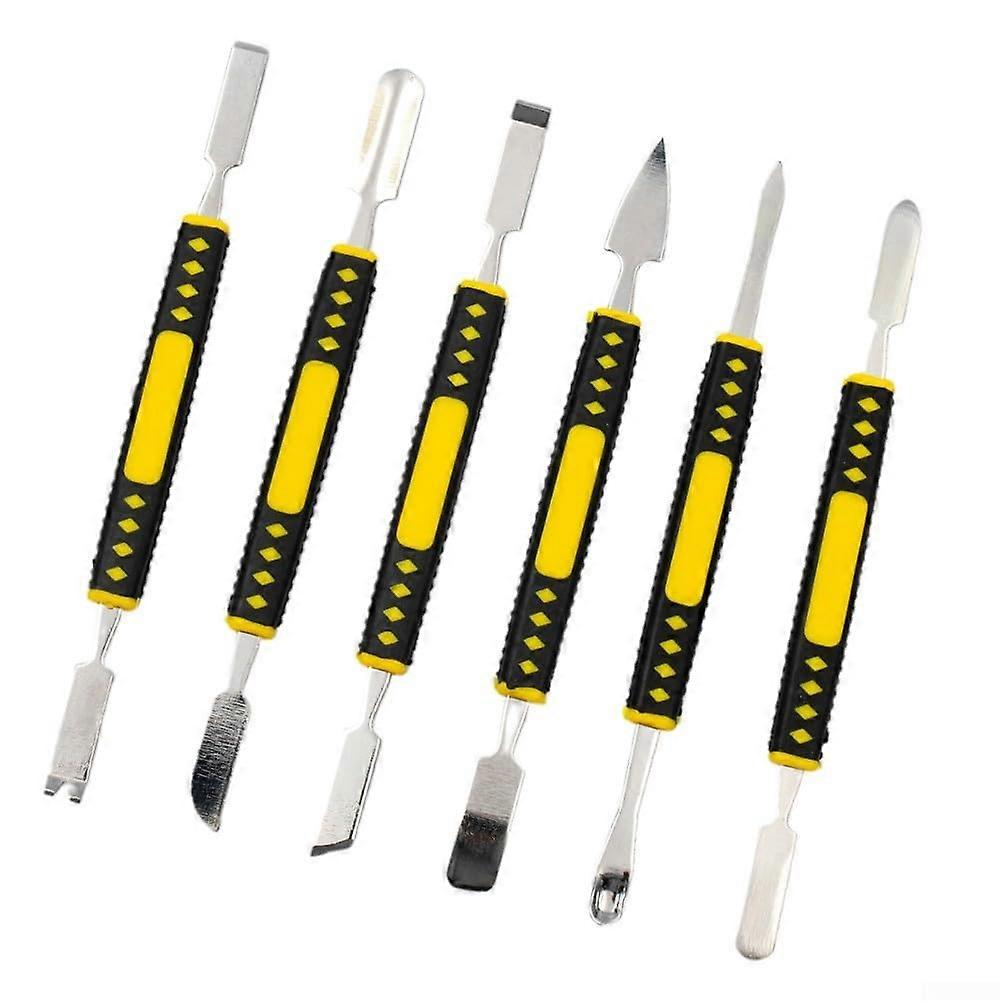 Phone Watch Battery Opener 6Piece Metal Crowbar Set With Carbon Steel Pry And Ergonomic ABS Handles For Device