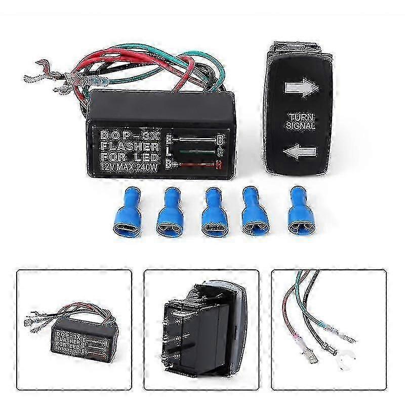 12v Universal 3-wire Flash Controller W/turn Signal Switch Led Light Flasher Blinker Relay For Boat