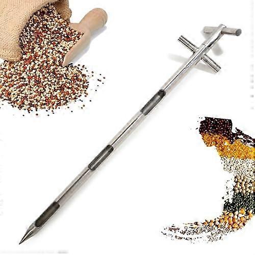 Grains Powder Sampling Tube Double Layer Rotary Design 3 Slots D25mm x 1m Easy Rotation Handle Grain Size Measurement