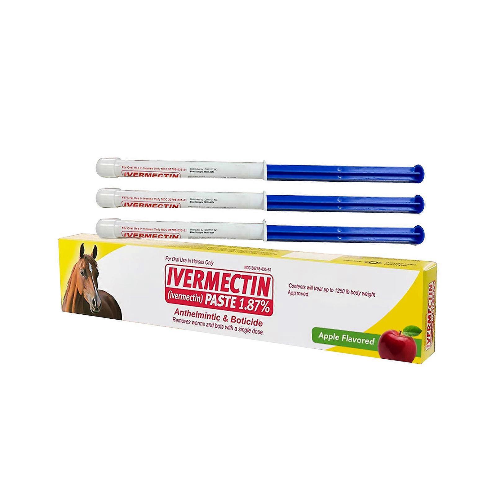 Apple Flavored Horse Cream: Mild Formula, Deworming & Balance, Non-Irritating, Special Care, 3 Pcs
