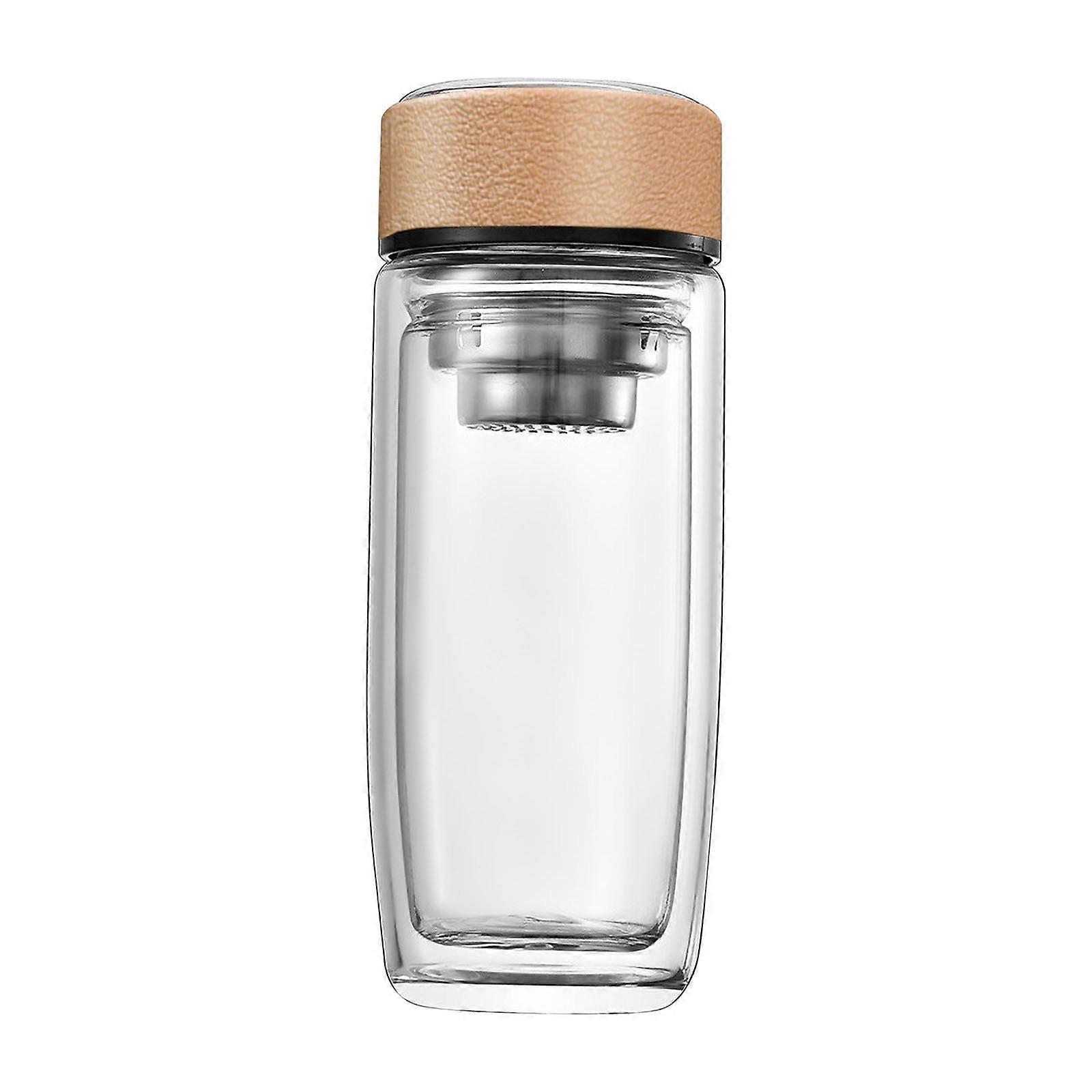 Zeceouar Tea Separation Cup, Double-Layer Glass Brewing Cup Compatible with Boron Silicon, Thickened Explosion-Proof