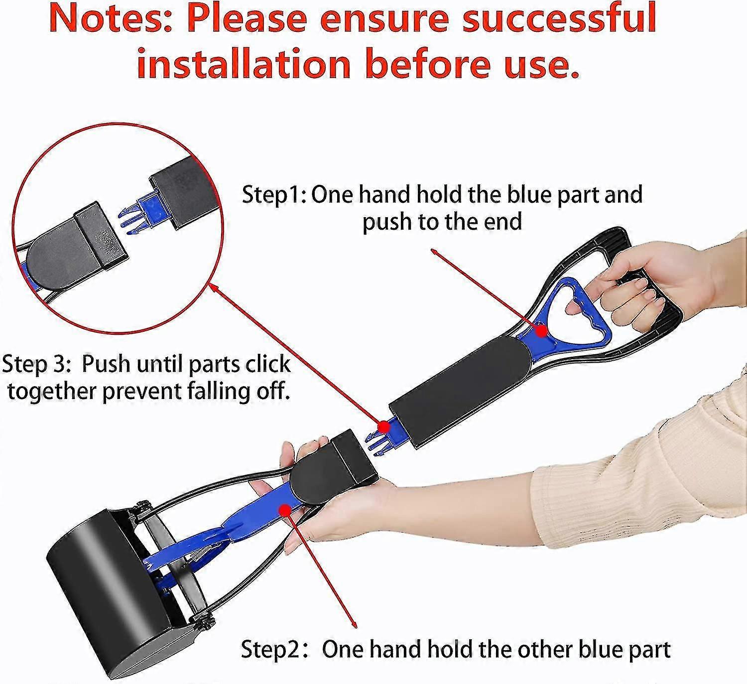 Διπλώστε τη σέσουλα pooper κατοικίδιων ζώων για τα μεγάλα σκυλιά με τη μακριά τσουγκράνα λαβών