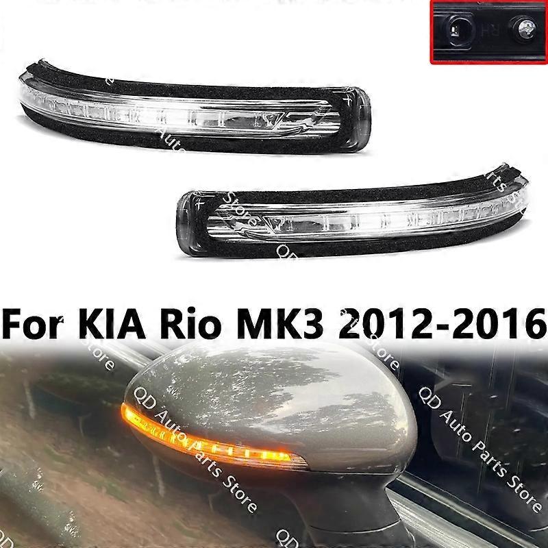 Applicable to 87624-1W000 87614-1W000 For KIA Rio MK3 2012-2016 Car Rearview Mirror LED turn Signal light Mirror Indicator Lamp Flashing Light