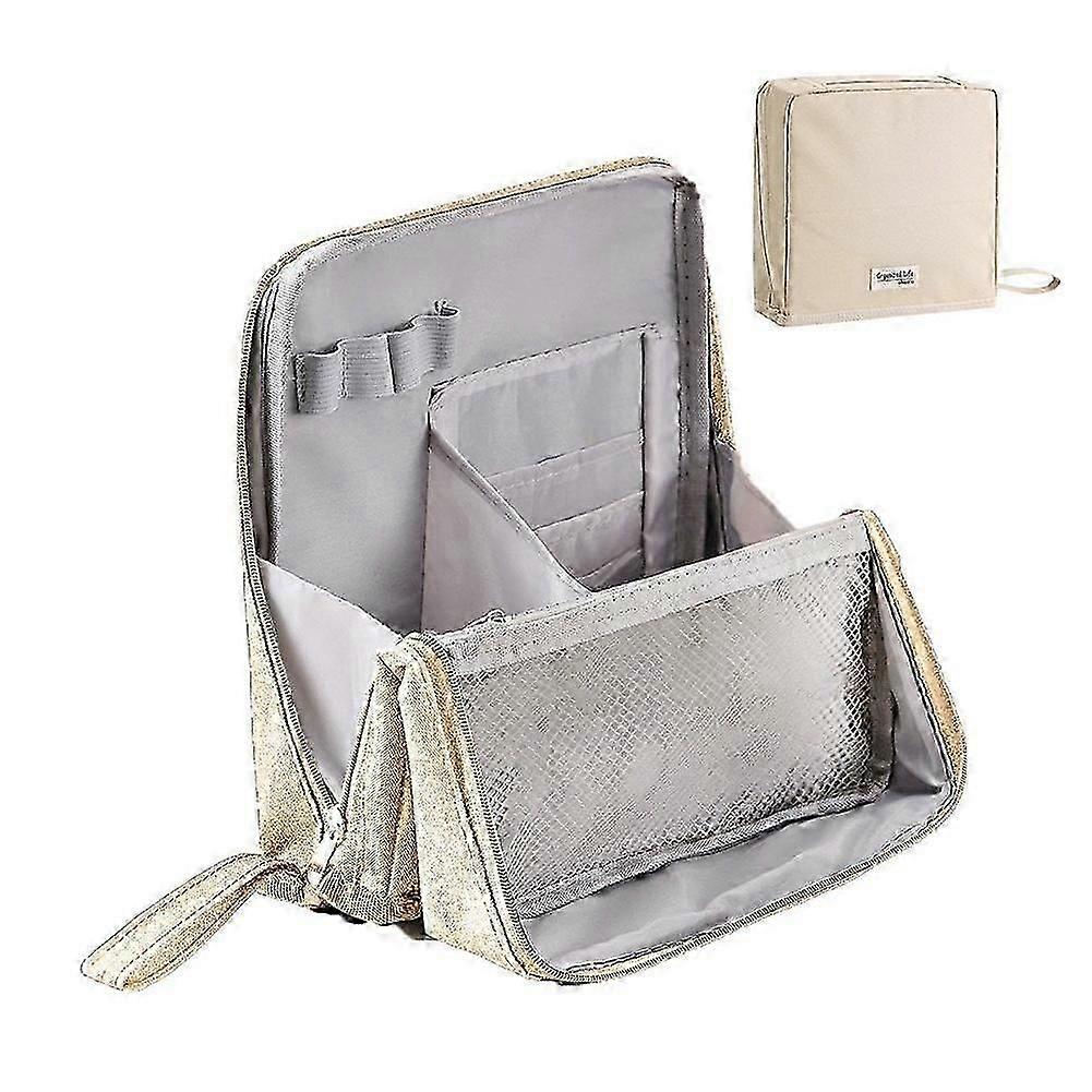 Doresty Makeup Bag,Standing Waterproof Spacious Vertical Up Make Bag