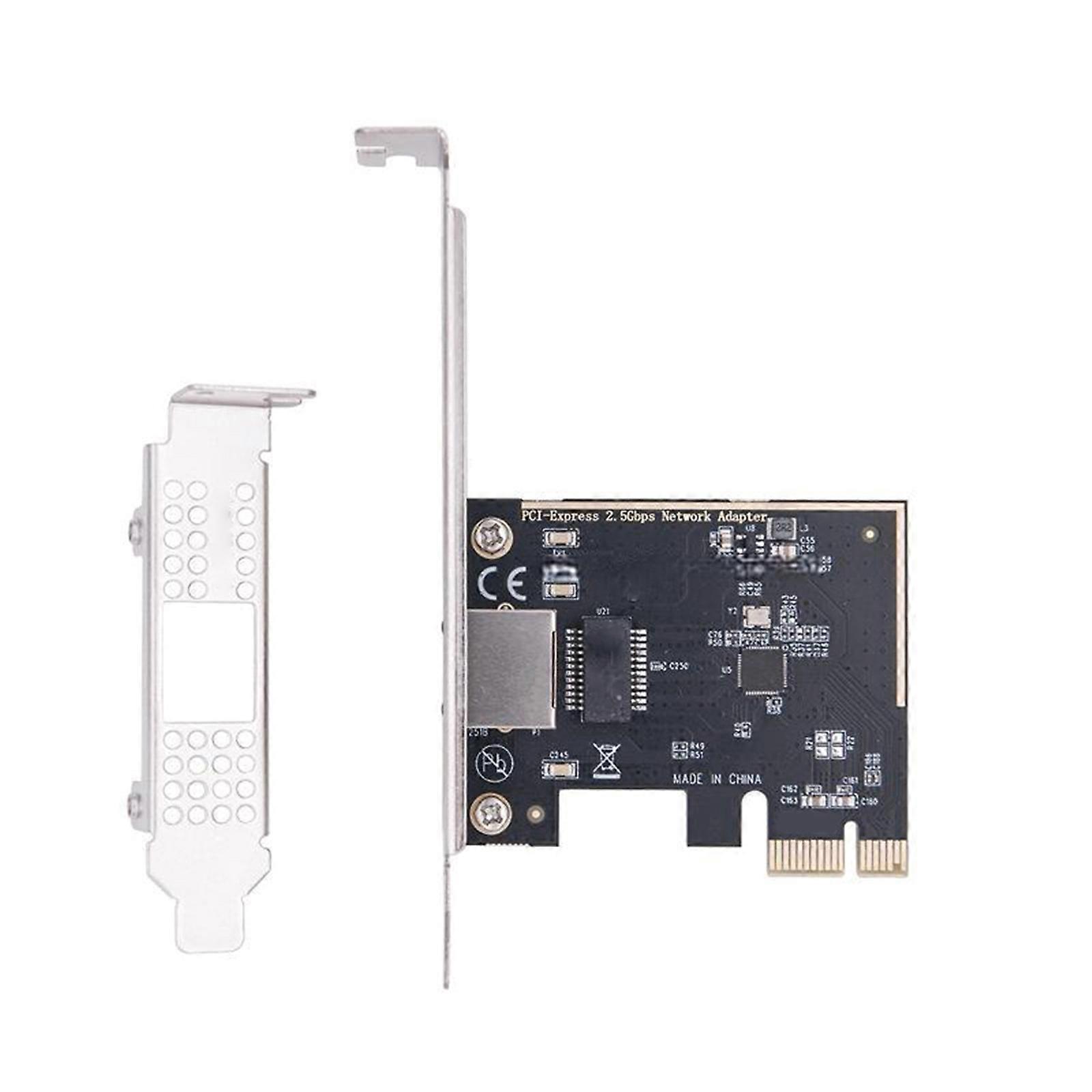 2,5G PCIe-Netzwerkadapter RTL8125BG 2,5G/1000/100/10Mbps Ethernet-Karte RJ45-Controller mit Low-Profile-Unterstützung für PC Multicolor