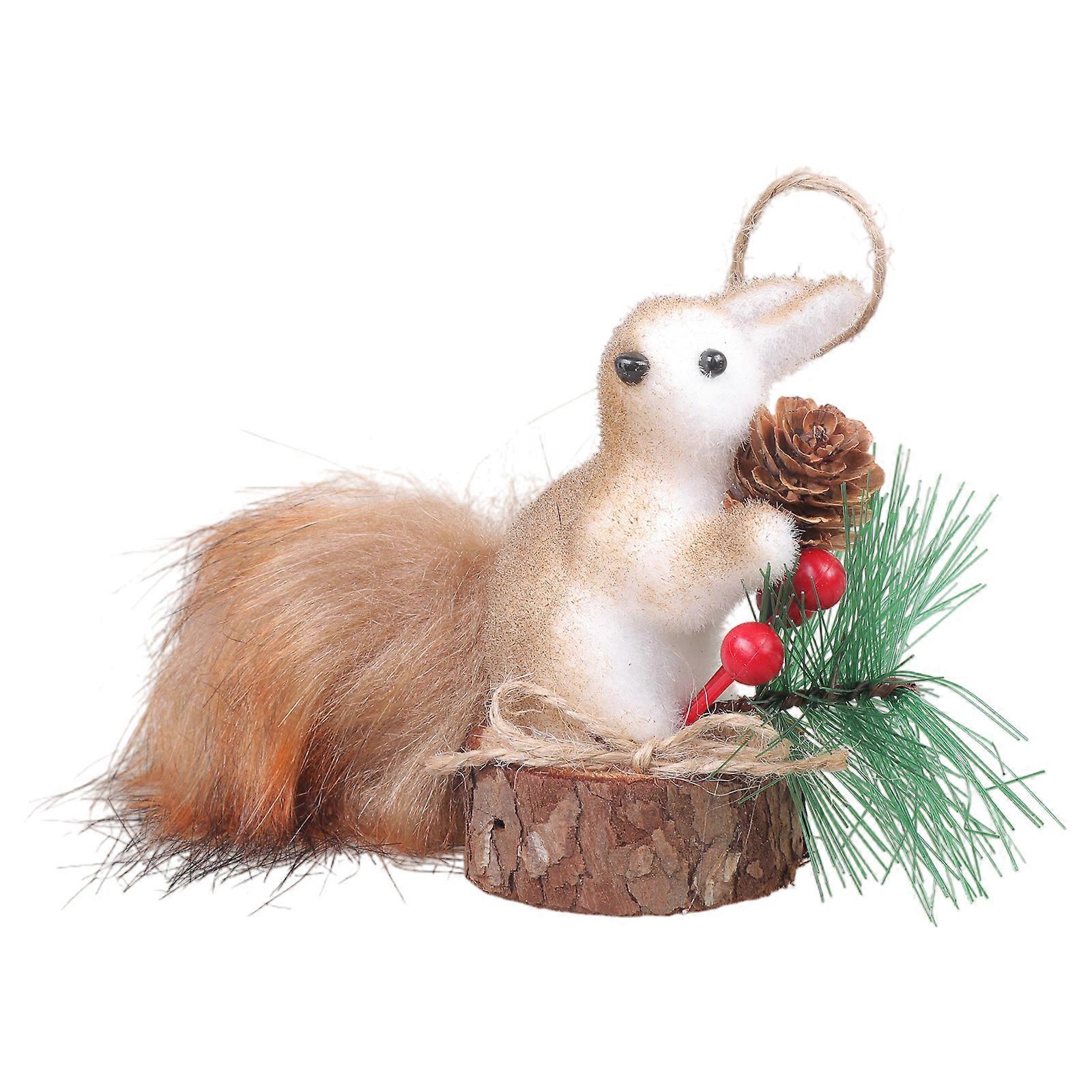 Cartoon Squirrel Holiday Ornament Christmas Tree Hanging Decoration For Indoor and Outdoor Christmas Autumns Decoration Multicolor