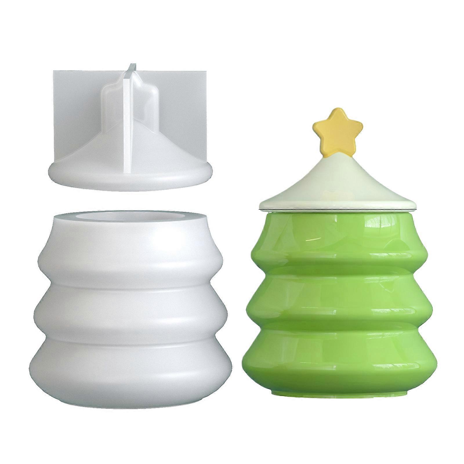 Flexible Silicone Mold Set Suitable for Creating Decorative Star Tree Shaped Resin Boxes Craft Supplies Accessories Multicolor