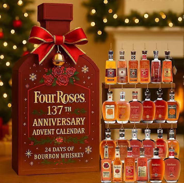 2025 Four Roses 137η Επέτειος Ημερολογίου Advent Τυφλό Κουτί με Διακόσμηση Χριστουγεννιάτικου Δέντρου από Ακρυλικό Κρεμαστό