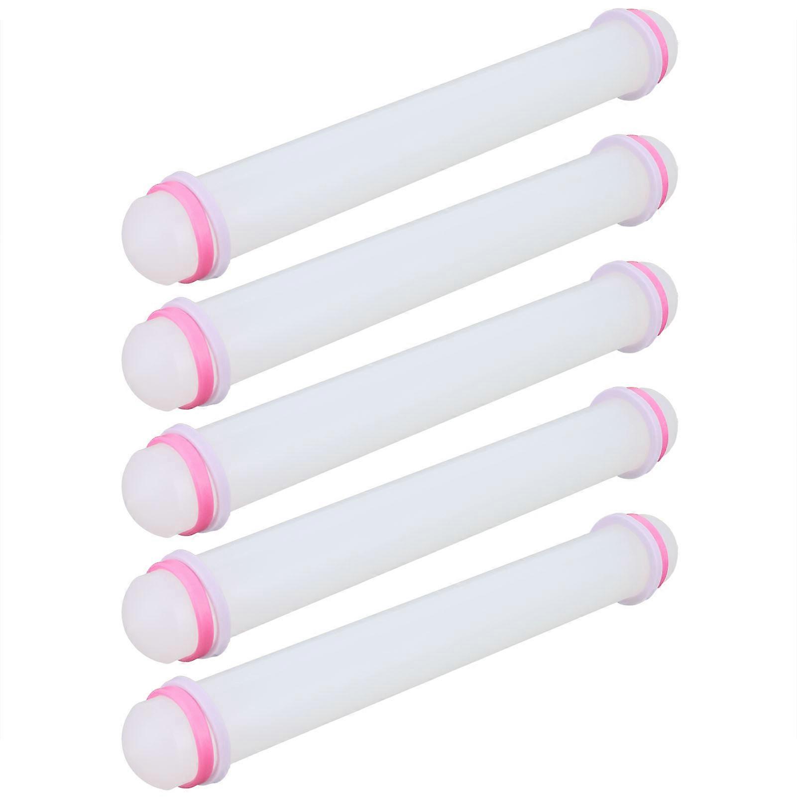 5Pcs NonStick Rolling Pin Food Grade Soft Pottery Clay Roller Baking Tool for Kitchen