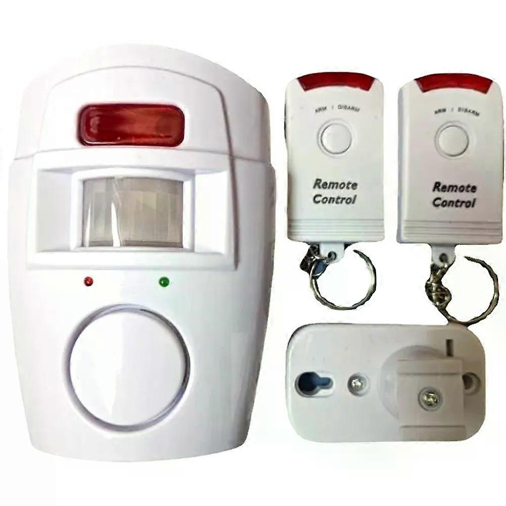 Motion Detector Alarm with 2 Remote Controls PIR Motion Sensor Detector Alarm Home Security System for Door Shed Garage Caravan