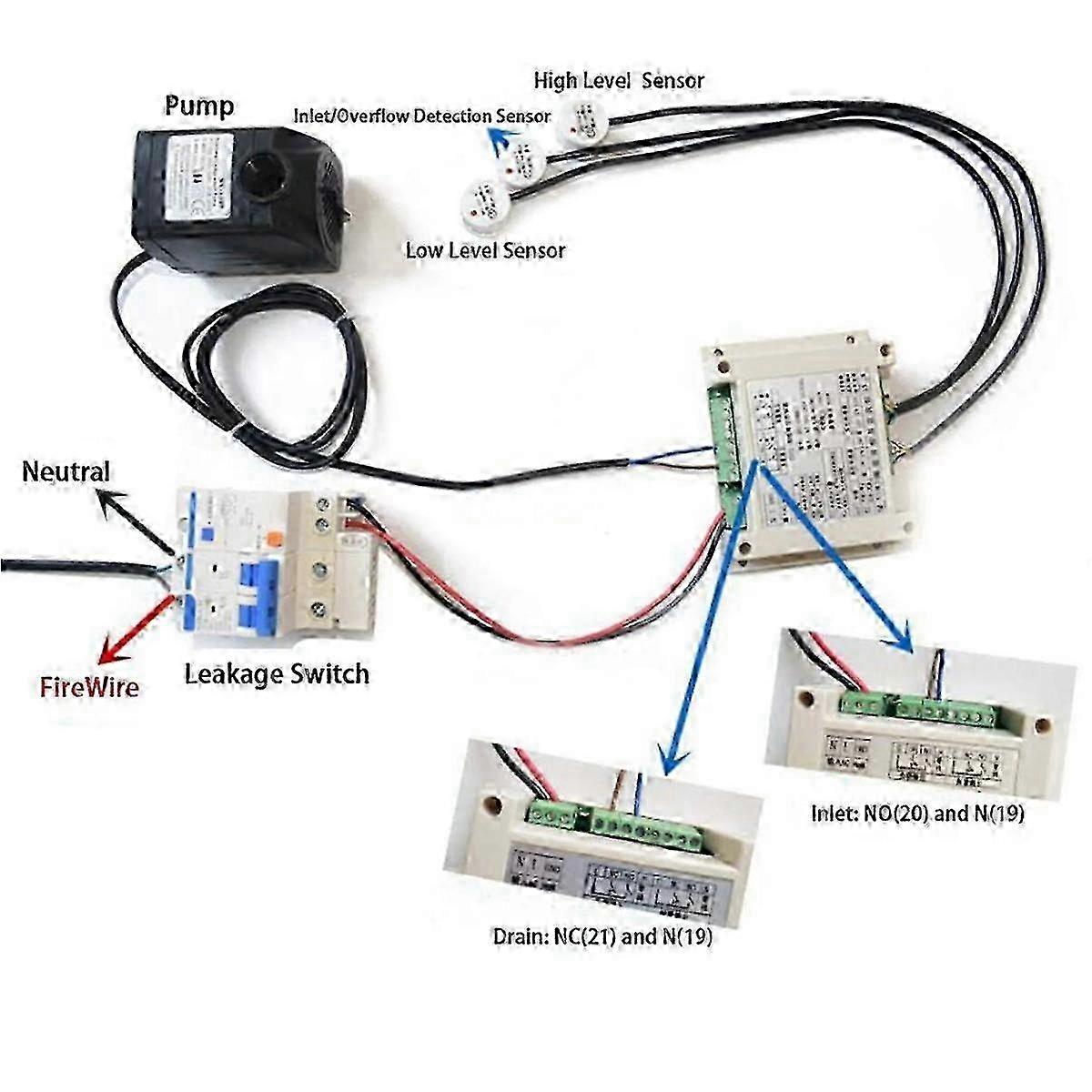 Automatic Water Level Controller with 3P Non-Contact Liquid Level Sensor for Tanks - XKC C352, AC100-260V