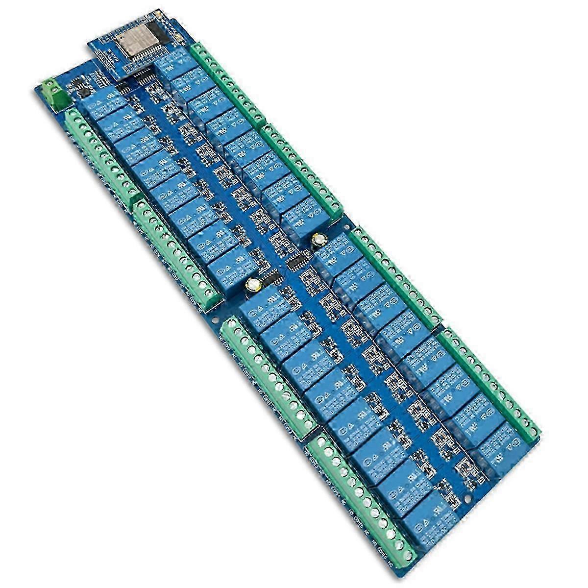 32 Channel Relay Module Development Board with DC Power Supply, WIFI & Bluetooth Connectivity and ESP32-WROOM Compatibility