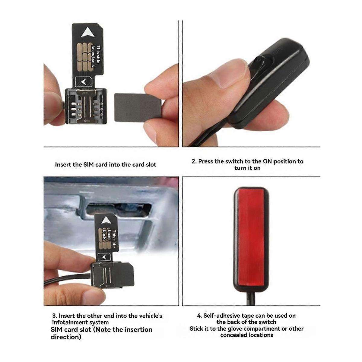 Car External SIM Card Extension Cable SIM Card Positioning Disabler GPS Disabler for Y