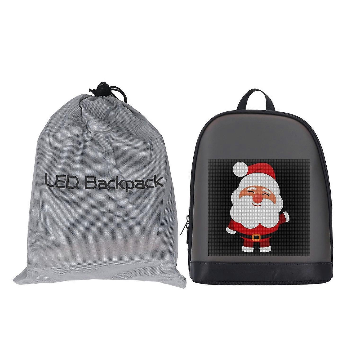 LED Backpack Programming Full Color Display Screen LED Display Travel Backpack for Outdoor