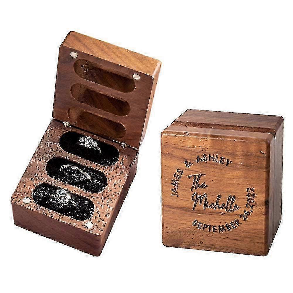 Rustic Wooden Ring Box for Weddings