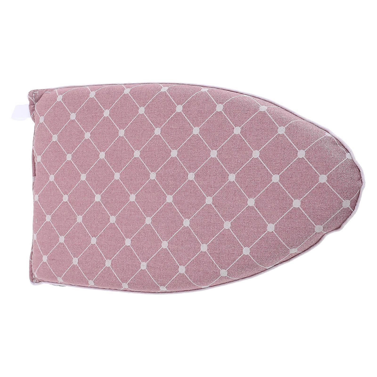 Mini Ironing Board Portable Compact Design Pink Rectangular Polyester Heat Resistant For Clothes 1Pcs