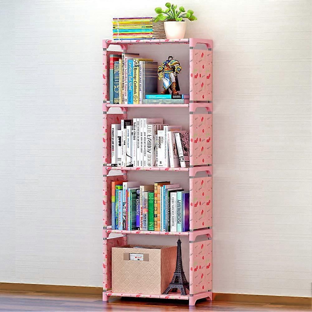 Bookshelf Storage Rack with Multiple Shelves for Bedroom Living Room Office in Cherry
