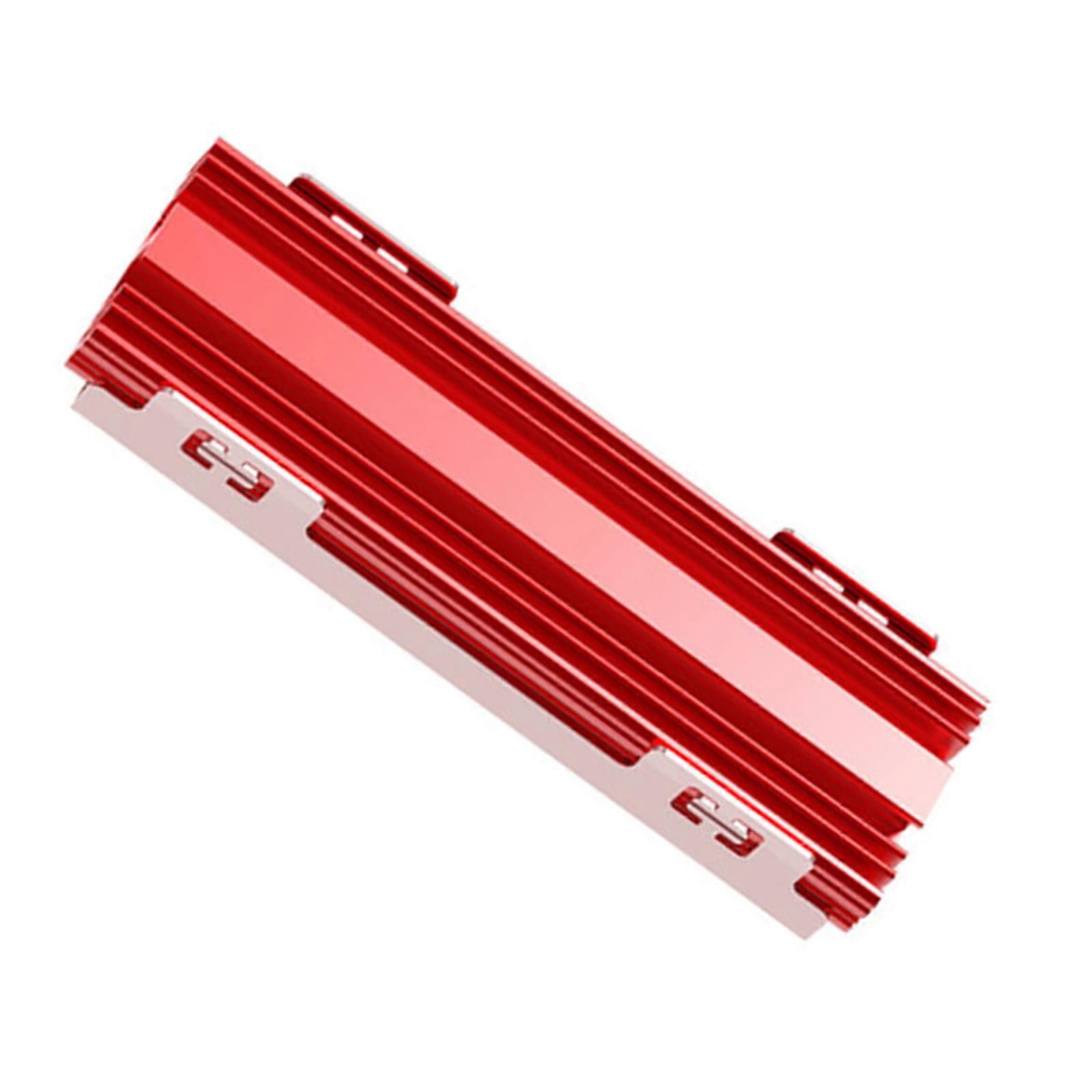 Premium Aluminum Cooling Solution for M.2 SSDs Optimized Heat Dissipation and Easy Snap On Installation  Red