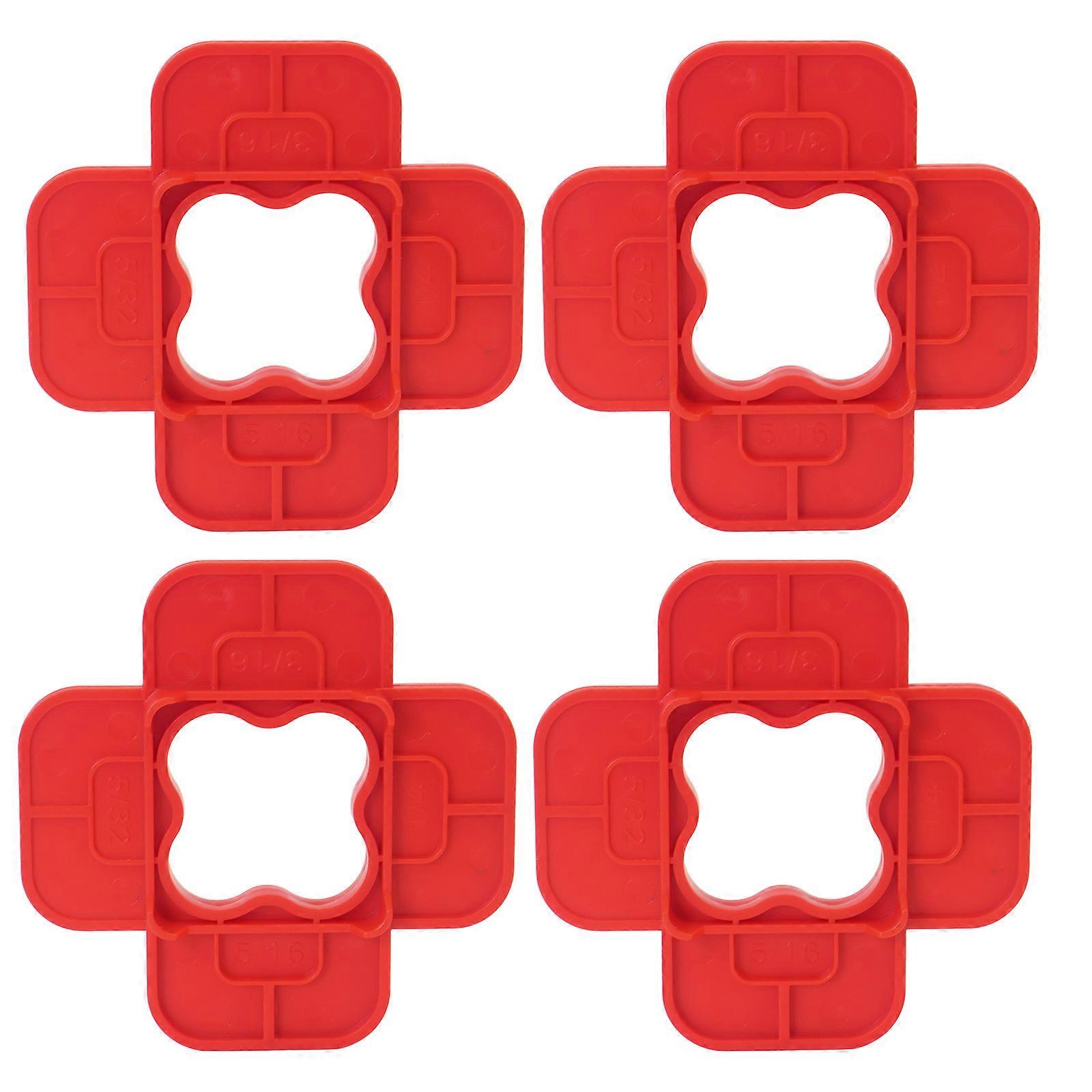 Multifunctional Decking Spacer Set Provides Accurate 4 Size Spacing Tool For Professional Construction Projects  Red