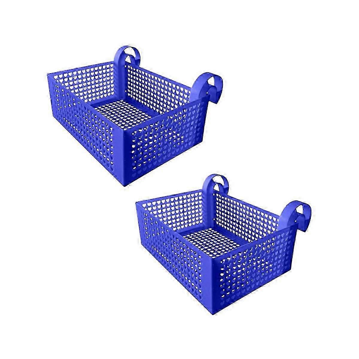2pcs Pool Storage Basket Hanging Portable Frame Removable Mesh Storage Rack Pool Drink Holder Pool