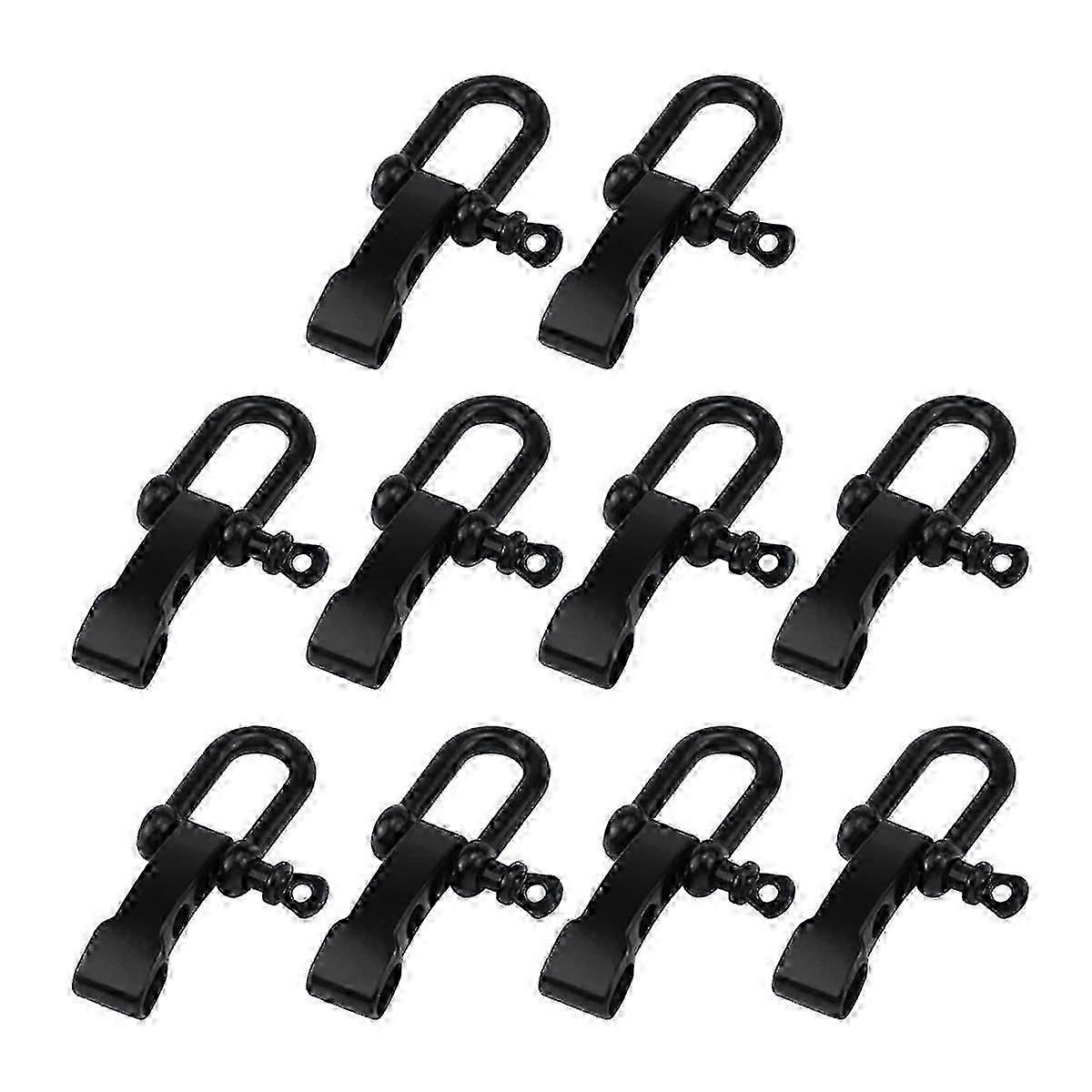 10 قطع باراكورد سوار تكبل مشبك، القوس مرساة القيد المشبك D تكبل كليب قابل للتعديل لتصفح
