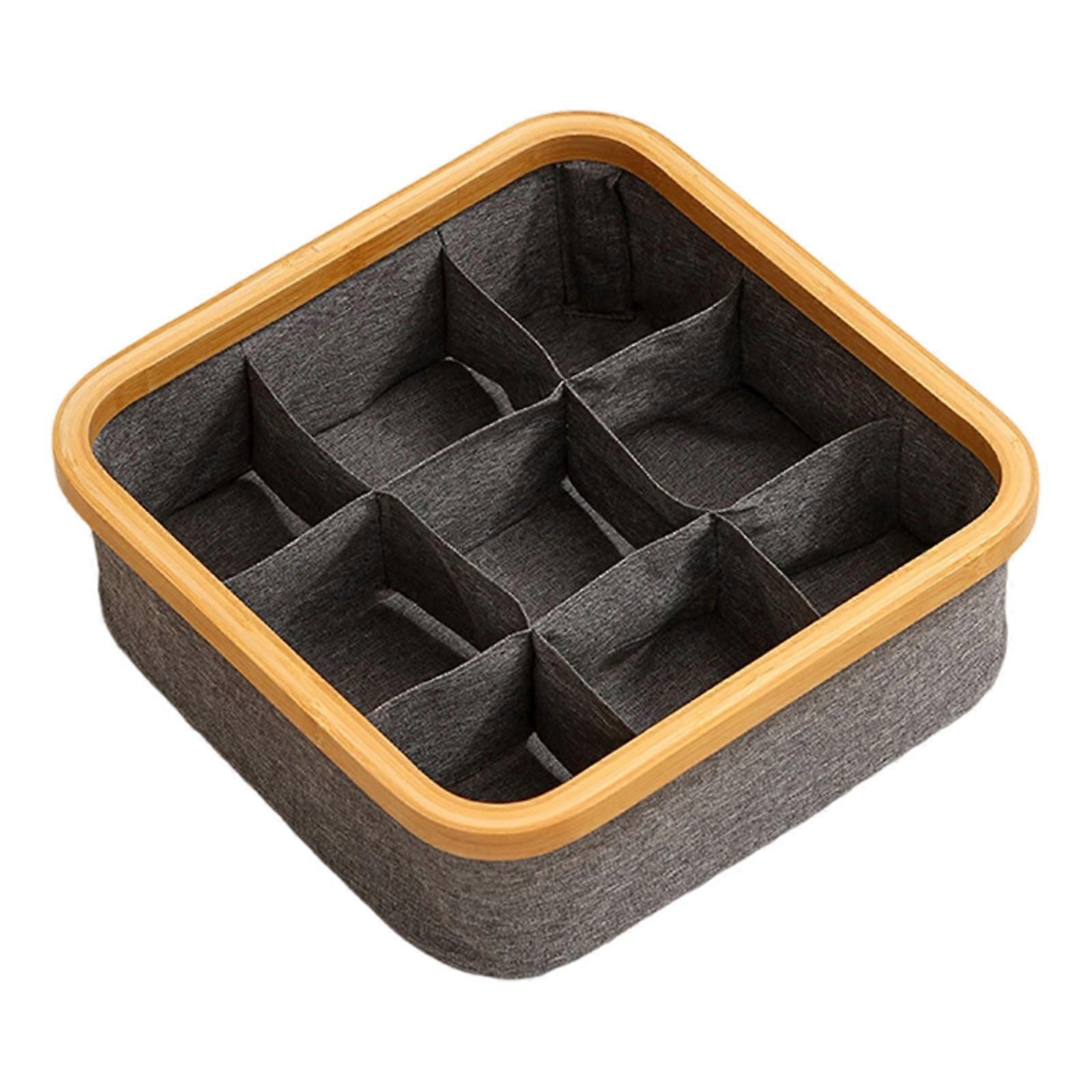 Durable Bamboos Rings Clothes Organizers Multiple Section Ventilated Design Portable Storage Container For Home Essential Multicolor