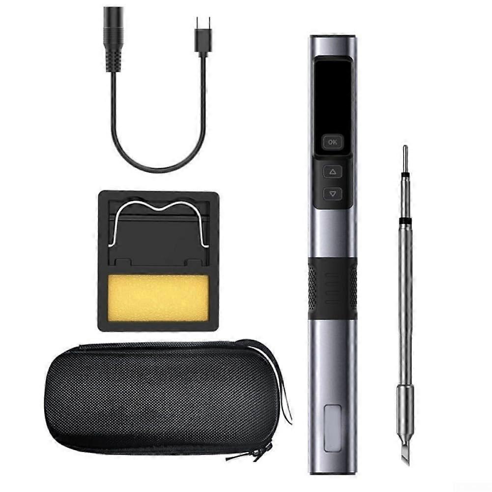 Smart Soldering Iron Station 100W TypeC Portable with 100450°C Temperature Control for Electronics  CNC Aluminum