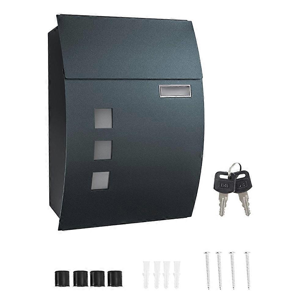 Wall Mounted Post Box - Waterproof Mailbox for Outside Secure Letter Box for Home,Letter Box Wall Mounted Postbox