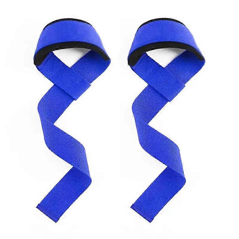 Weight Lifting Straps with Neoprene Padding and Reinforced Stitching for Gym Training, Blue