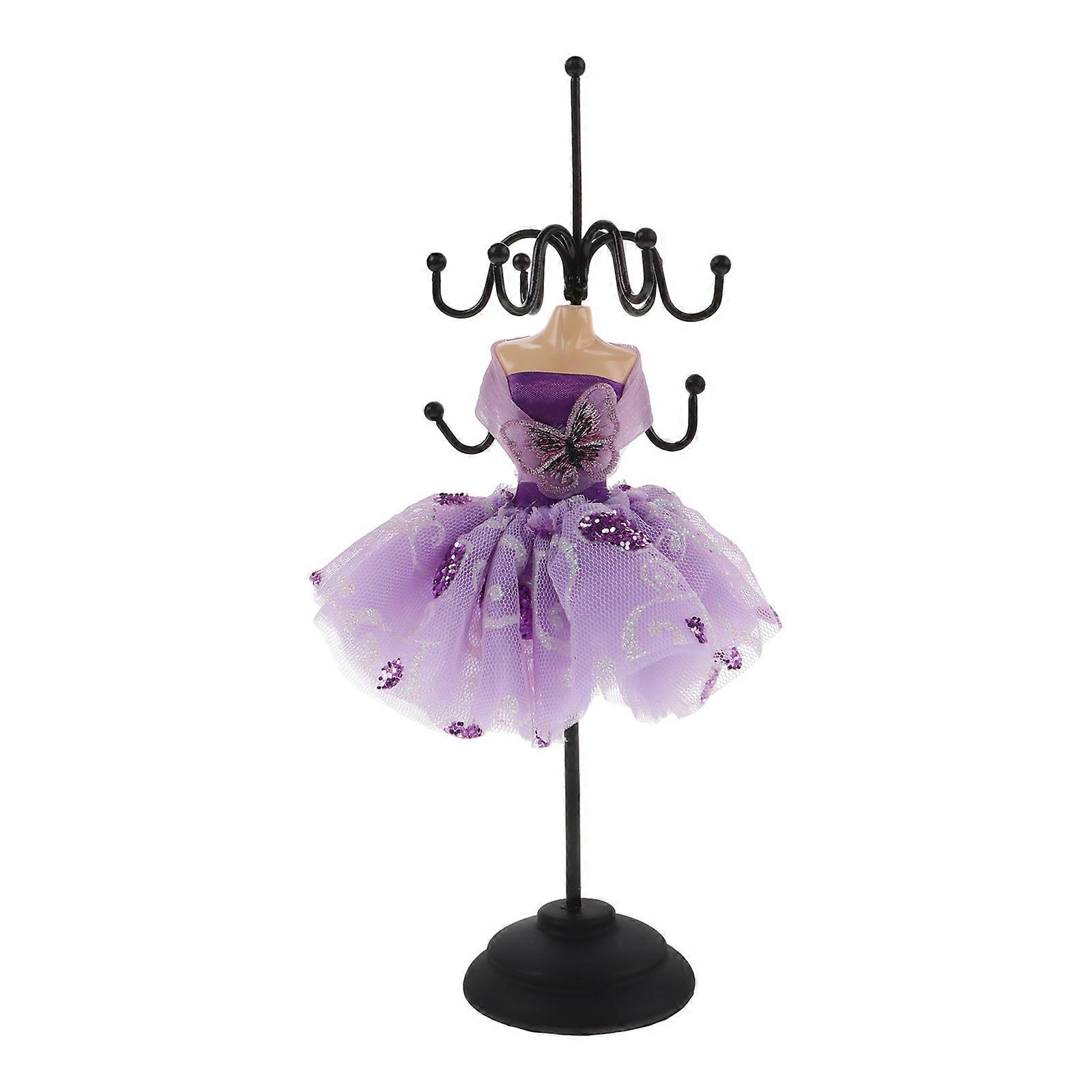 Présentoir à bijoux violet pour collier