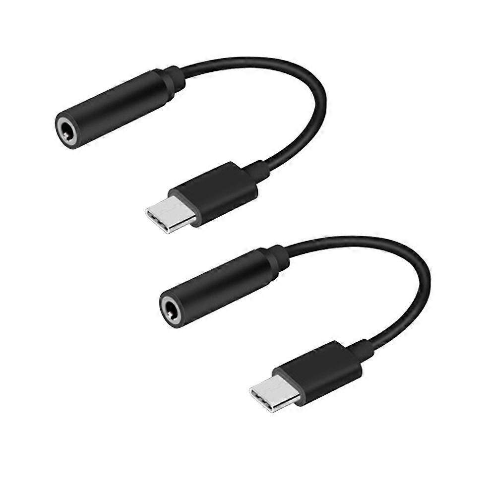 Type C to 3.5mm Audio Adapter for Phone with 2Pcs Durable Cable