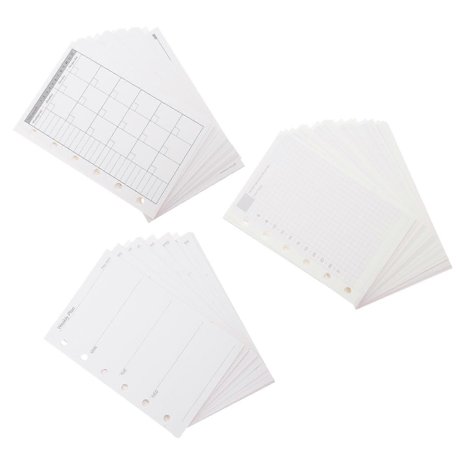 Daily Weekly Monthly Planner Refills 3 Books for A7 Binder