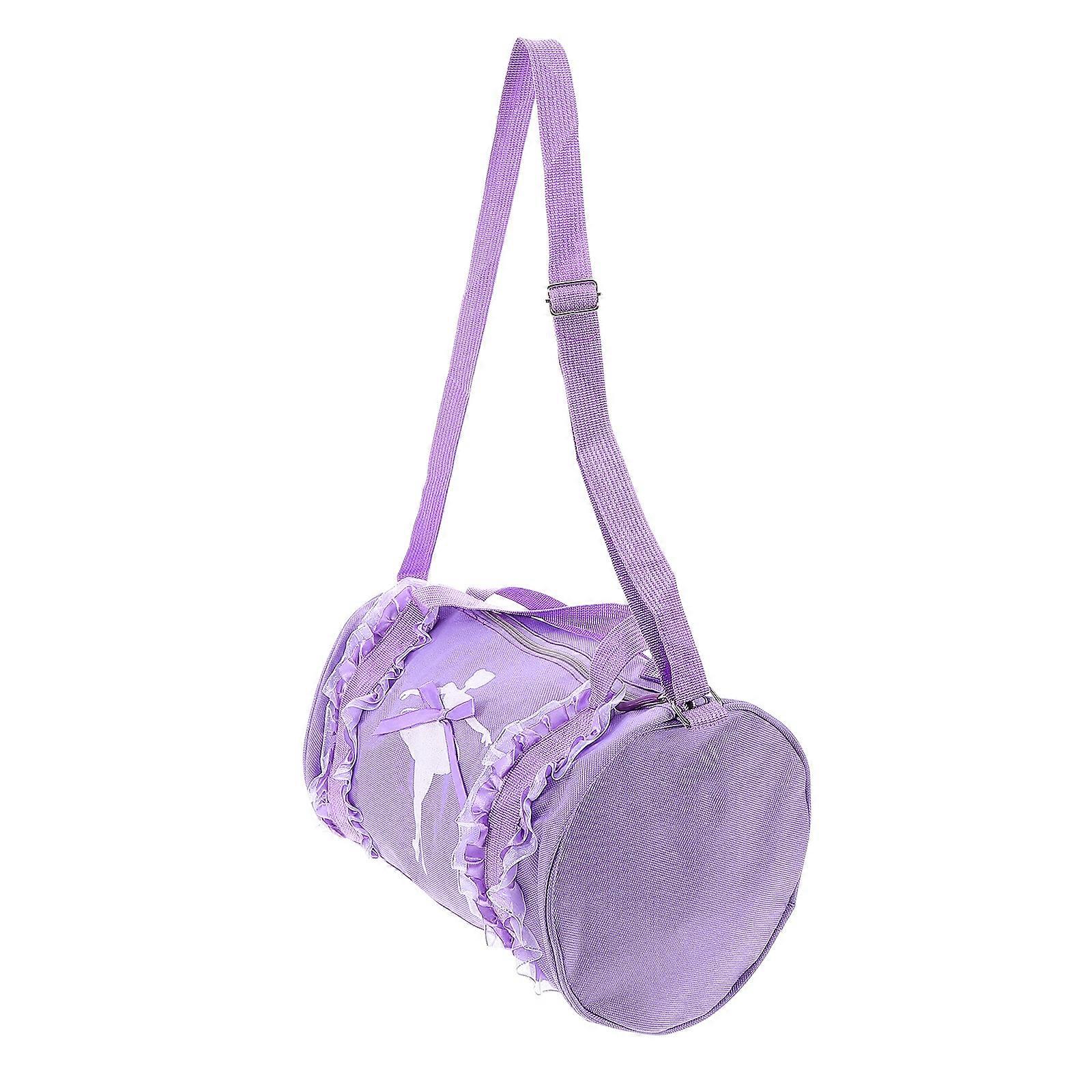 Violet Ballet Dance Bag for Girls with Adjustable Strap Single Shoulder Use