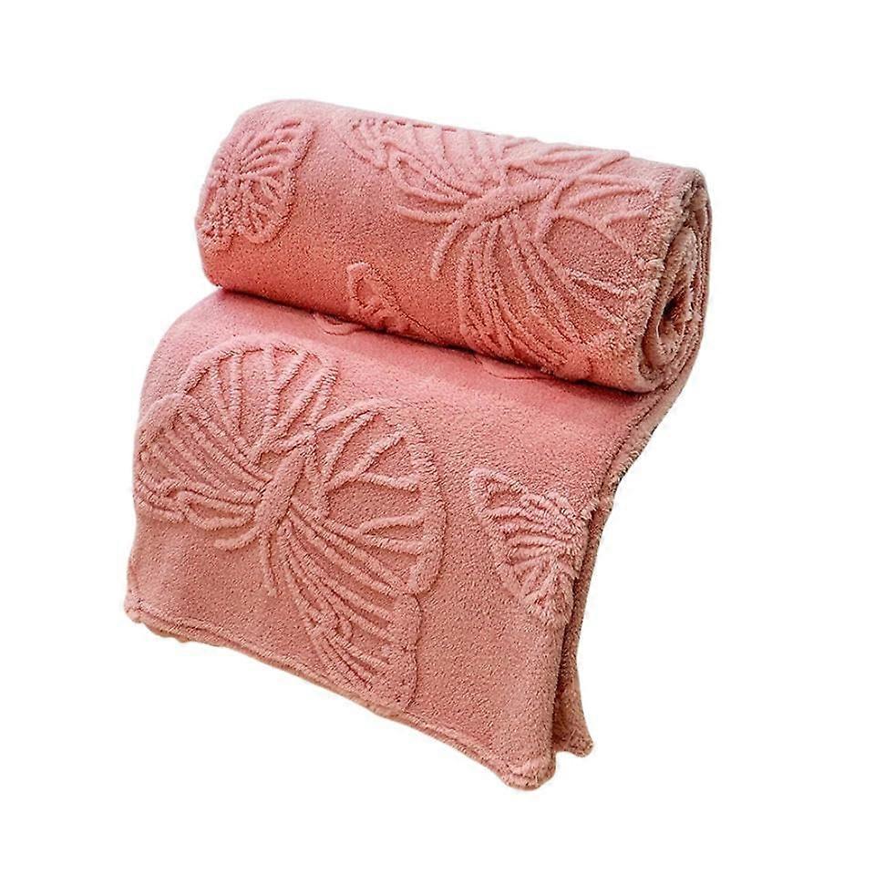 Butterfly Pattern Flannel Throw Blanket Pink 150x200cm Soft Warm Tapestry for Couch Sofa