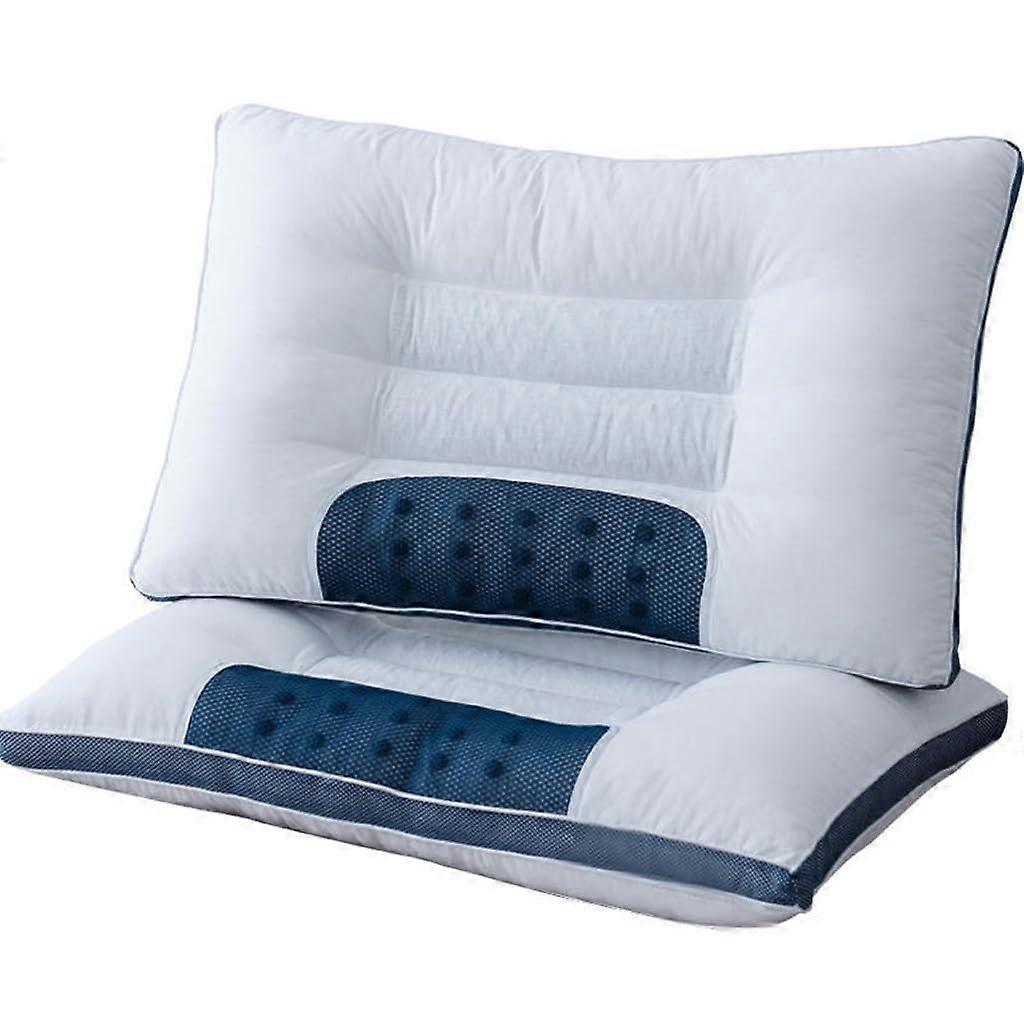 Cervical Pillow with Buckwheat Core, Ergonomic Neck Support, Breathable Natural Fibers 48x74cm