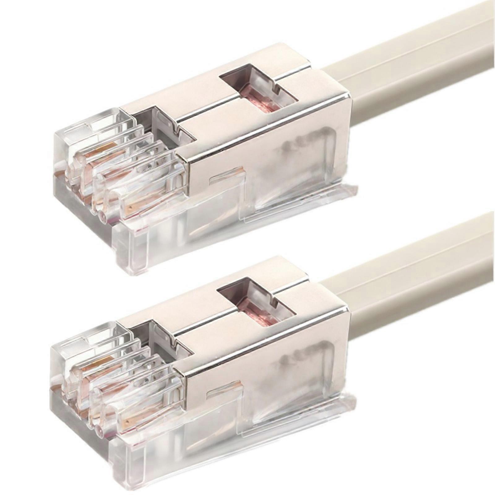 RJ12 Male Connector Networking Cable 1/2m Data Cord SDL 4P Male Option for Voice Extension Perfectly for Telephone Handsets Multicolor