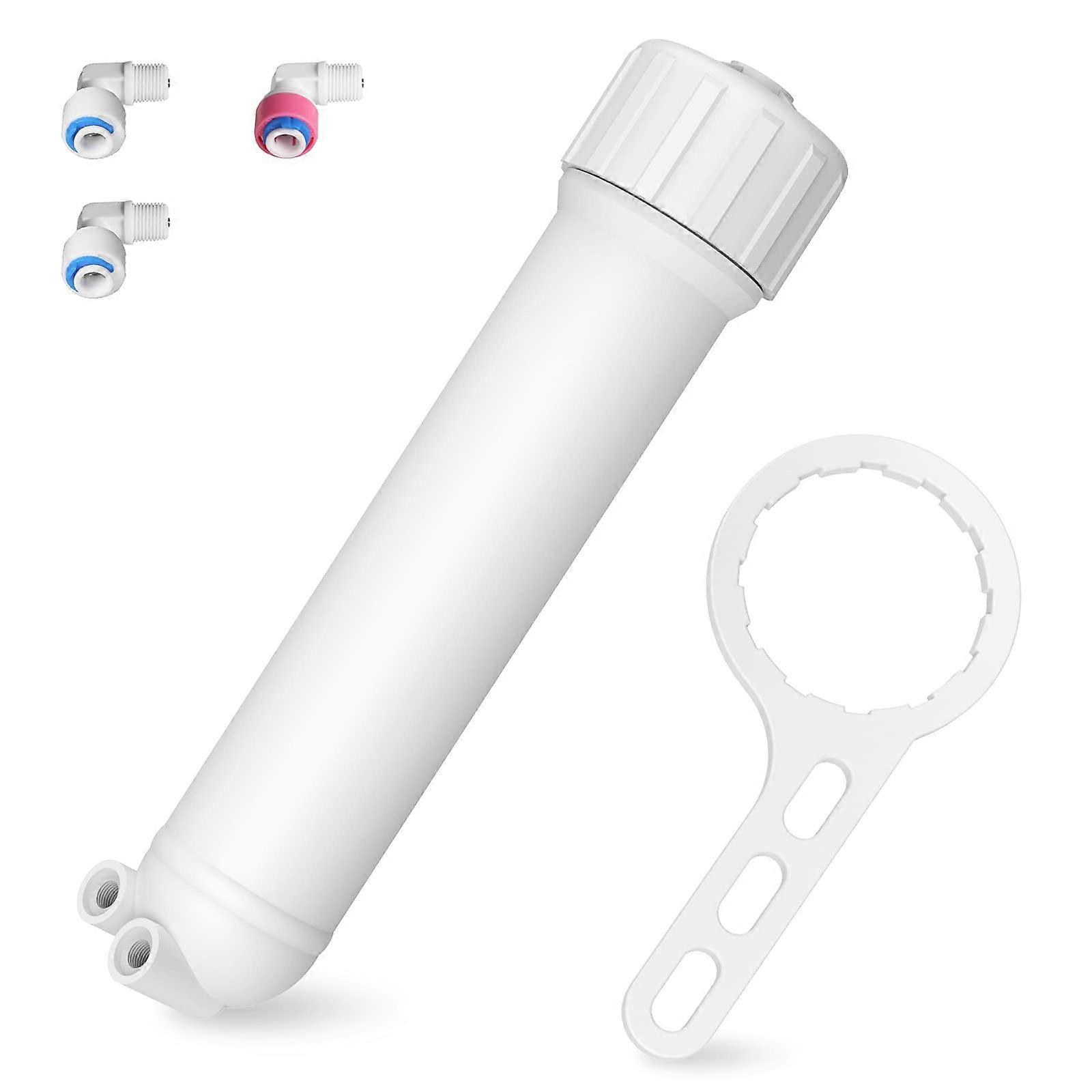1812/2012 RO Membrane Housing Kit, 24150 GPD Reverse Osmosis Filter Housing Replacement with Wrench and Fittings, LeakProof and PressureResistant