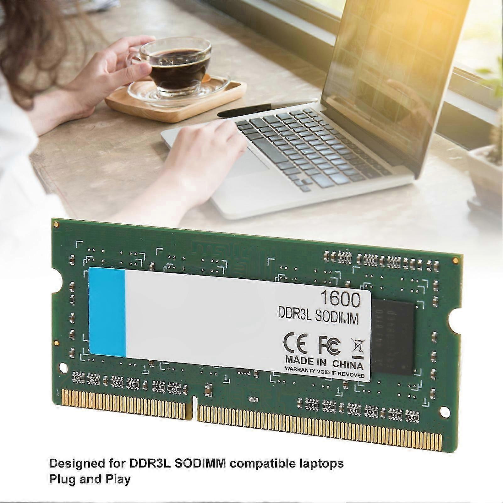 DDR3L SODIMM 1600 MHz RAM 64-bit 204-pin width Plug and Play data connection 1600 MHz RAM for laptop 4 GBa