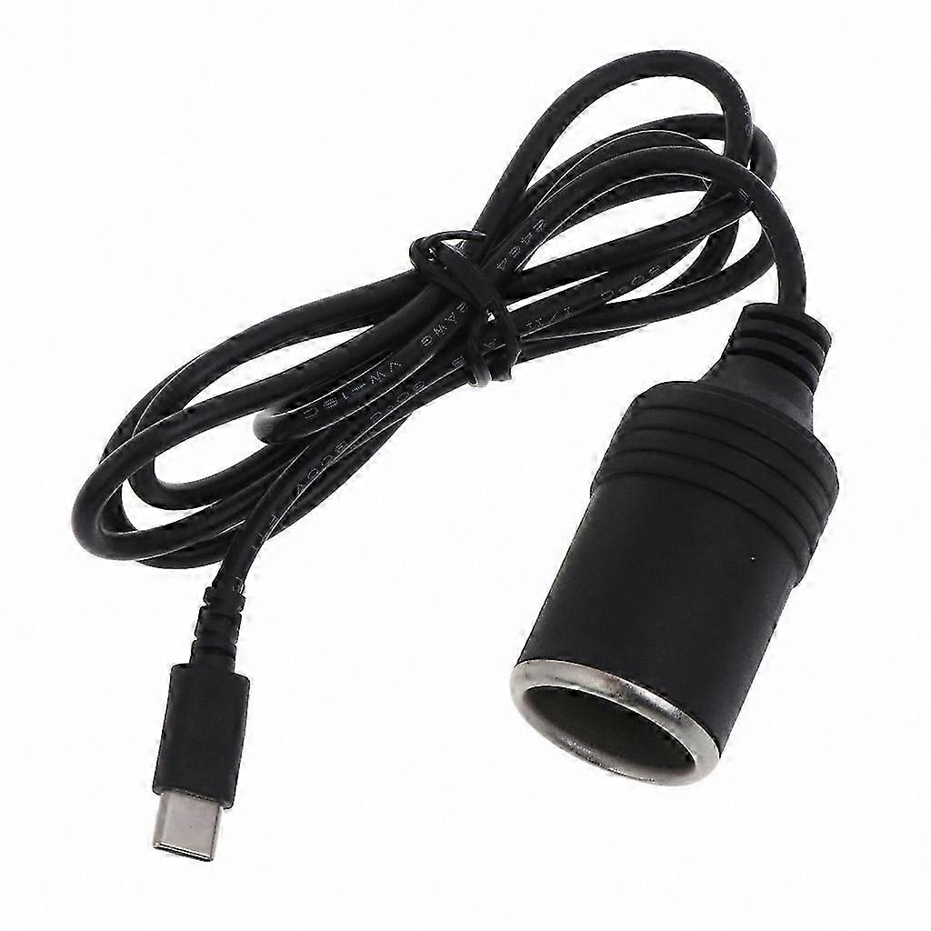 12V 5A USB-C to Car Cigarette Lighter Socket Adapter Converter