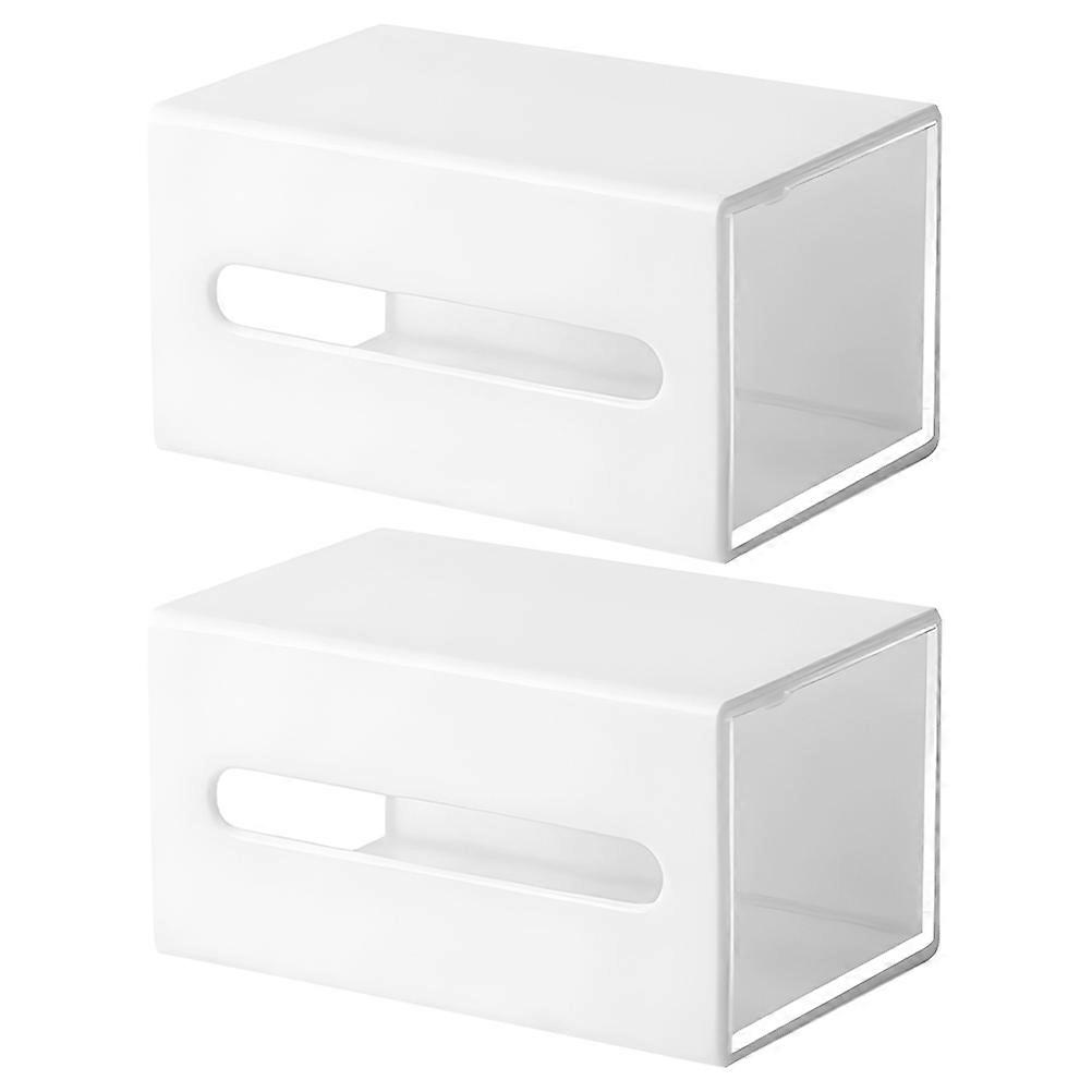 Drawer Style Storage Box Bathroom Organizer for Storage 4Pcs White Hips